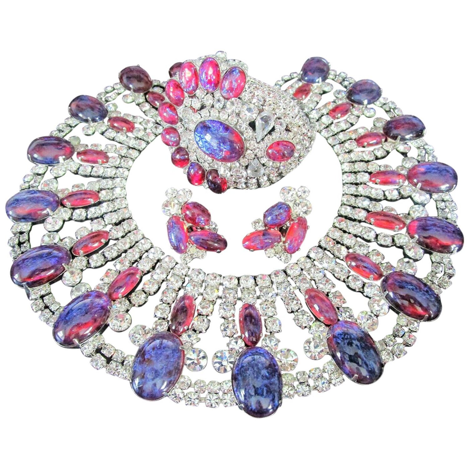 Robert Sorrell Dragons Breath Fire Opal Crystal Bracelet Necklace Earrings Set At 1stdibs