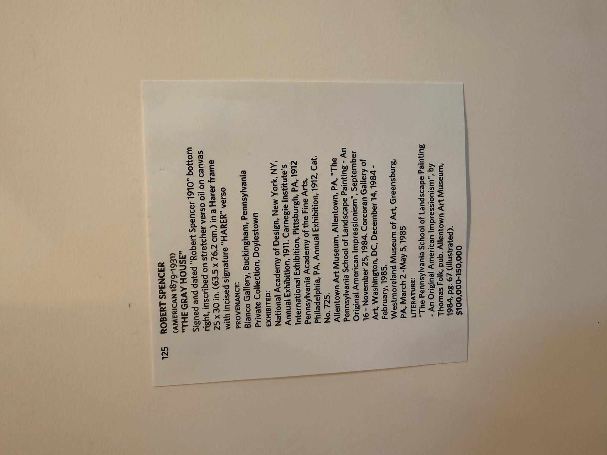 Jim's of Lambertville ist stolz darauf, dieses Kunstwerk anbieten zu können: 

Robert Spencer (1879 - 1931)

Robert Spencer, einer der seltensten und bedeutendsten Künstler der New Hope School, wurde in Harvard, Nebraska, geboren. Als Jugendlicher