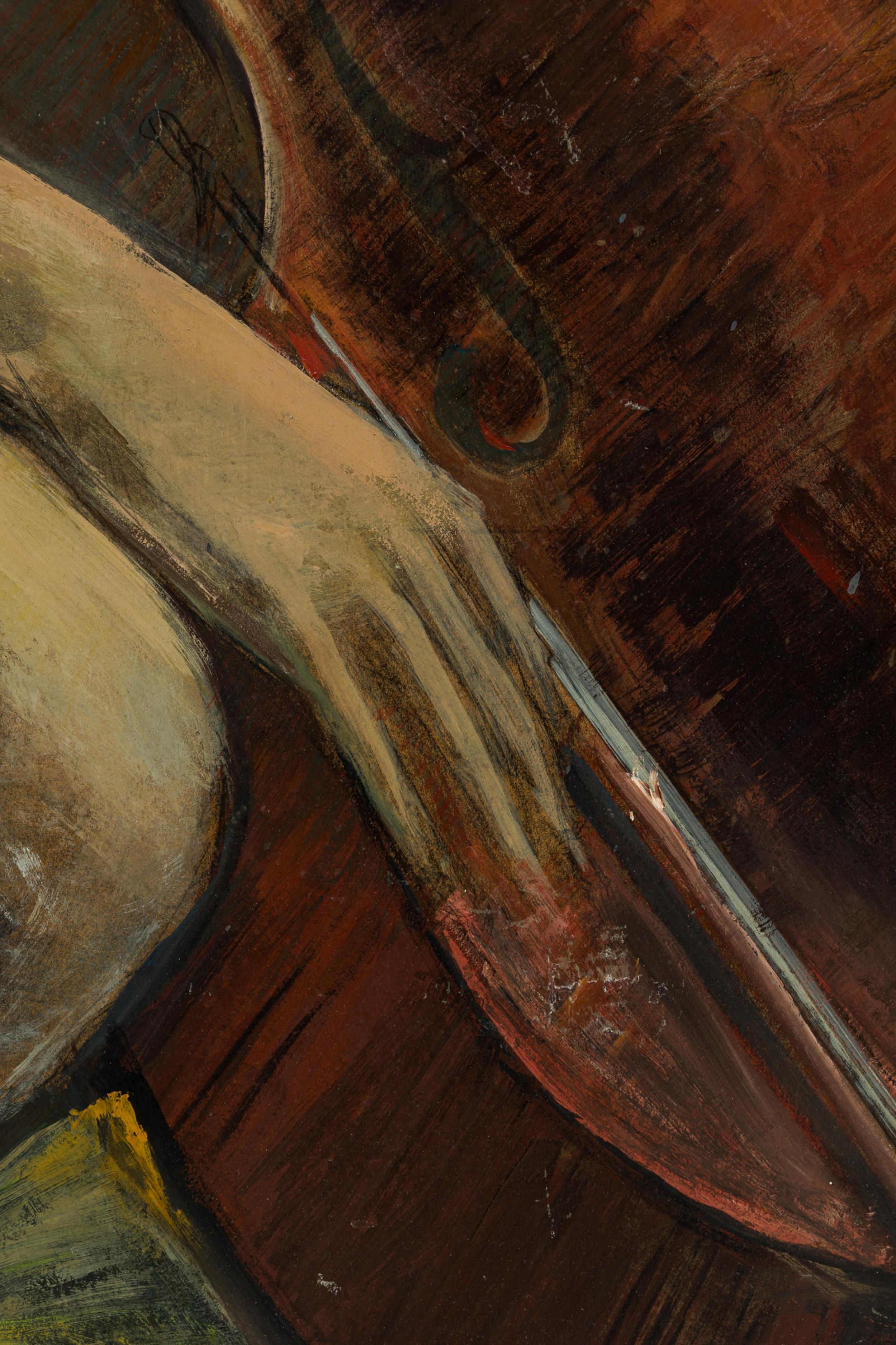 Robert Springfels American Contemporary Boy with a Cello Oil on Board (20. Jahrhundert) im Angebot