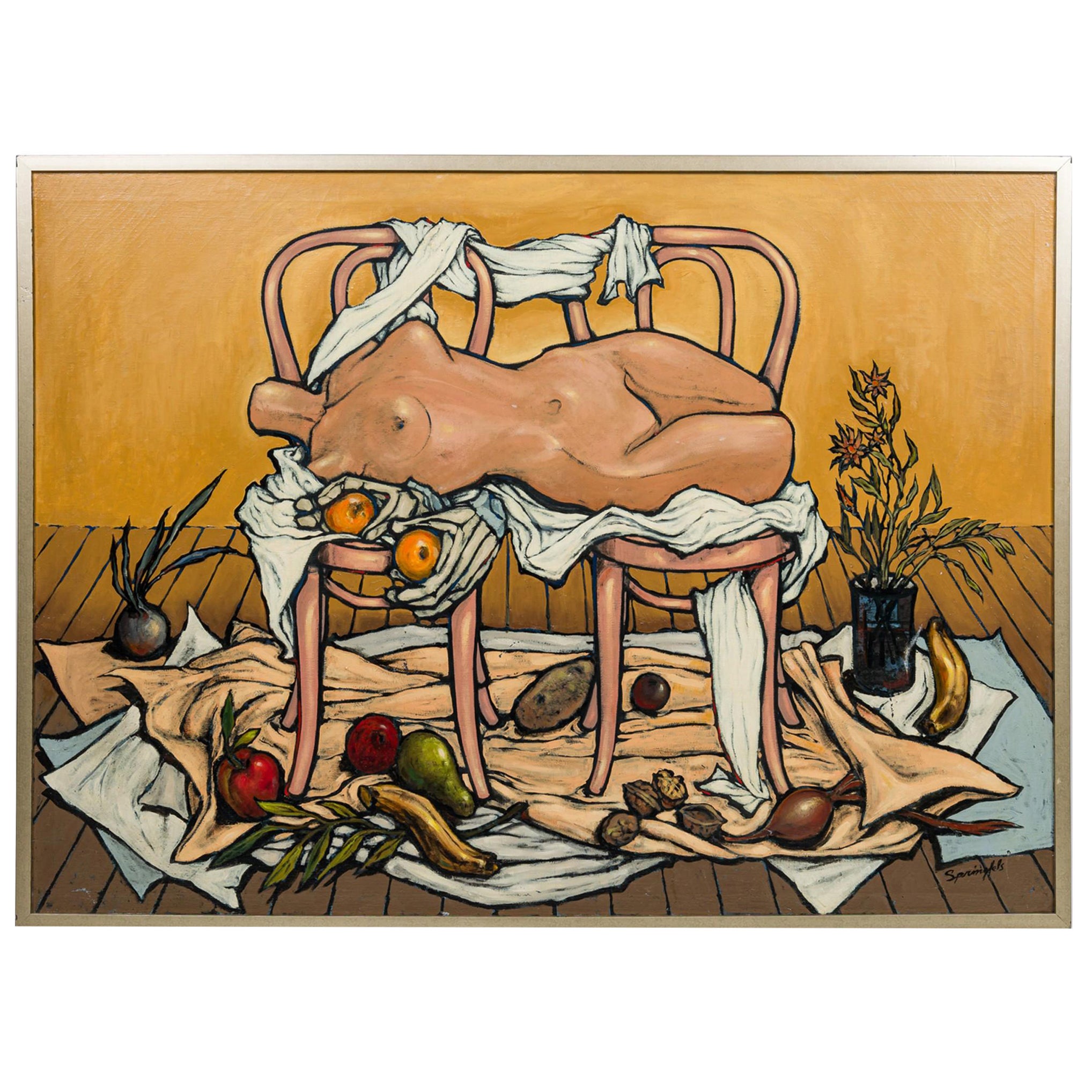 Robert Springfels American Contemporary Oil on Canvas, Titled "Composition # 35"