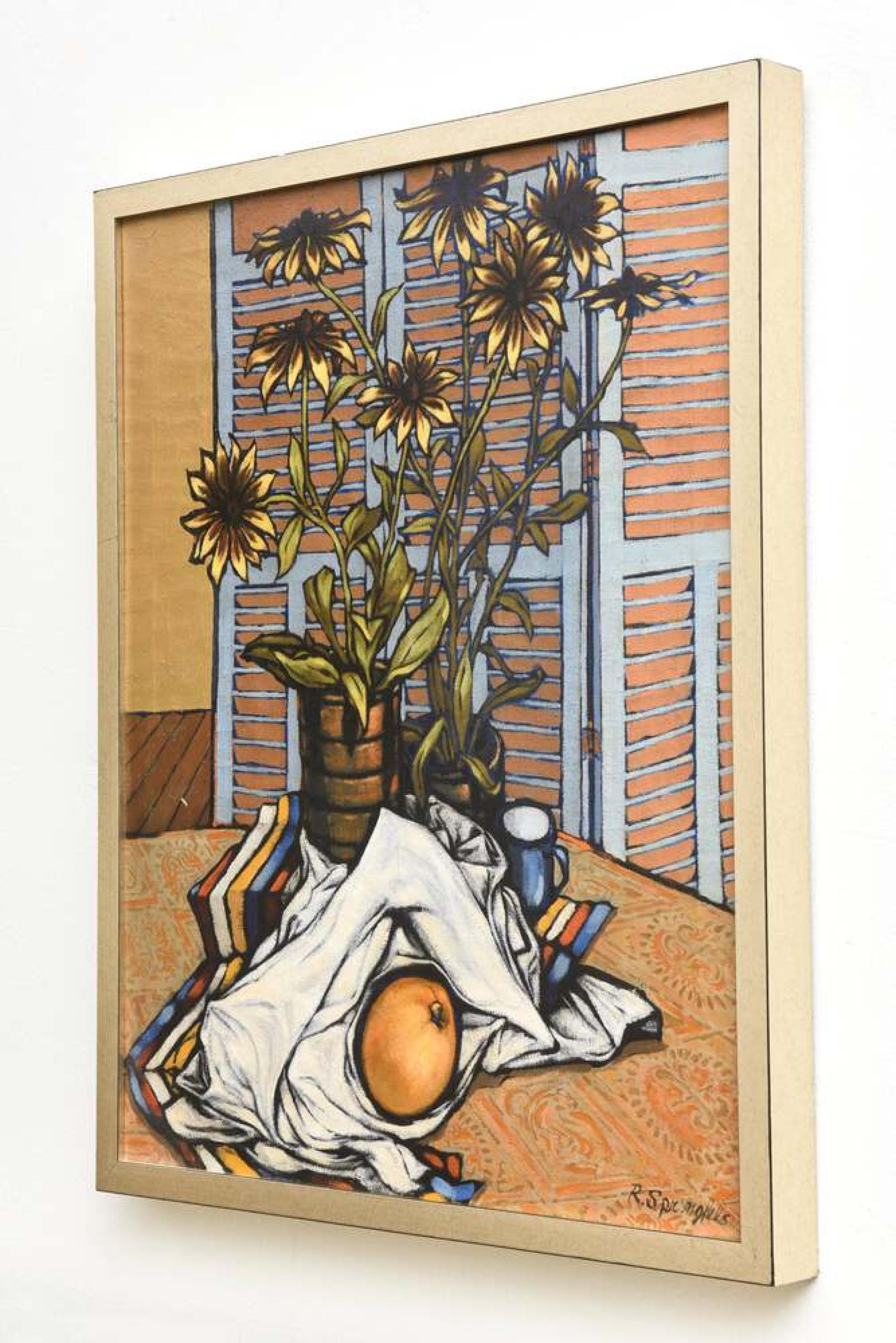 Robert Springfels Amerikaner Mitte des Jahrhunderts Surrealist Öl auf Leinwand, Titel 