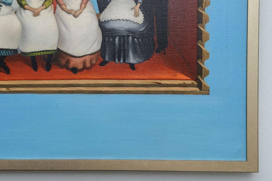 Amerikanisches figuratives Gemälde, Öl auf Leinwand, Robert Springfels (Moderne der Mitte des Jahrhunderts) im Angebot