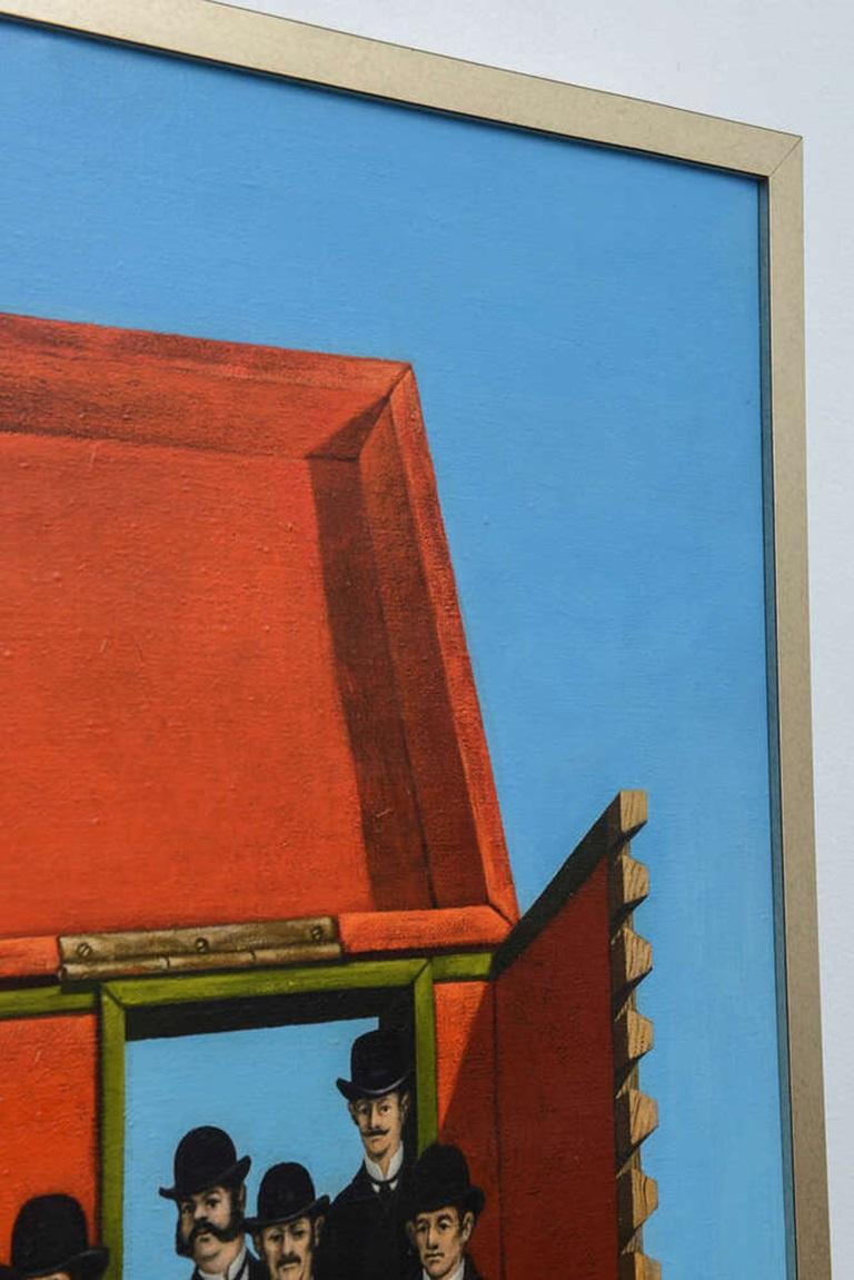 Amerikanisches figuratives Gemälde, Öl auf Leinwand, Robert Springfels (20. Jahrhundert) im Angebot