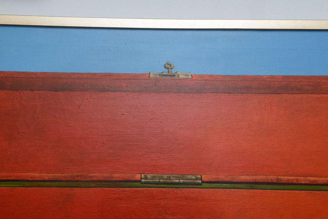 Amerikanisches figuratives Gemälde, Öl auf Leinwand, Robert Springfels im Angebot 1
