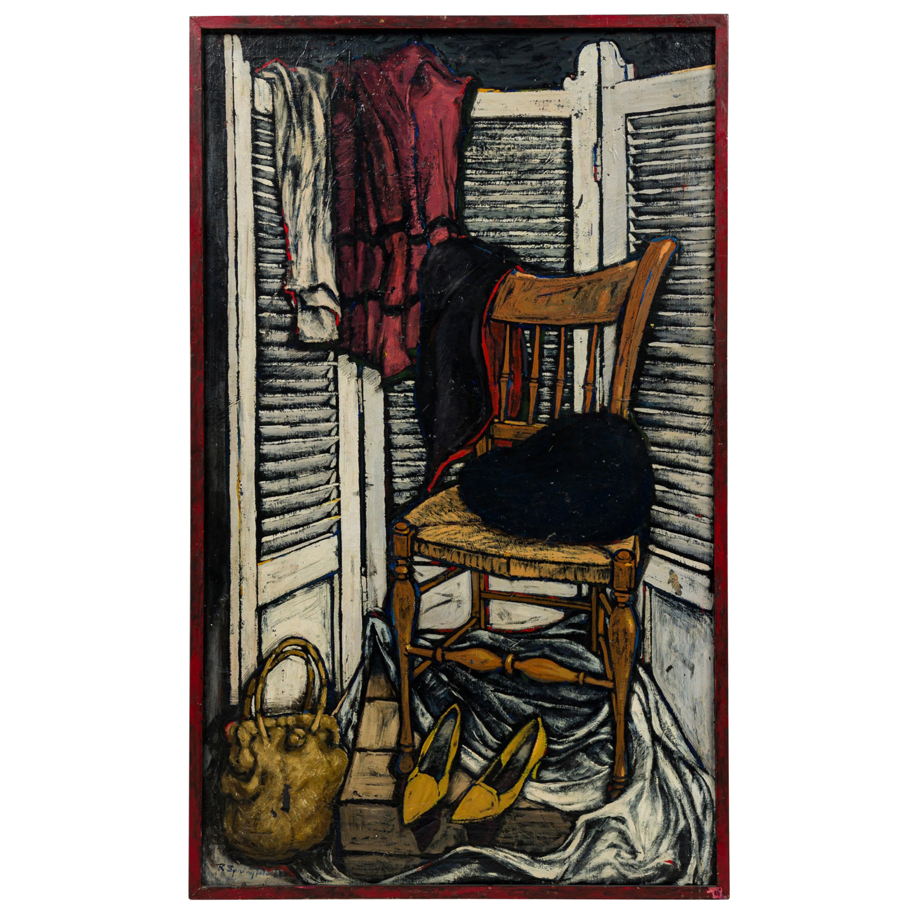 Robert Springfels American Oil on Canvas, Titled: "Composition # 35"