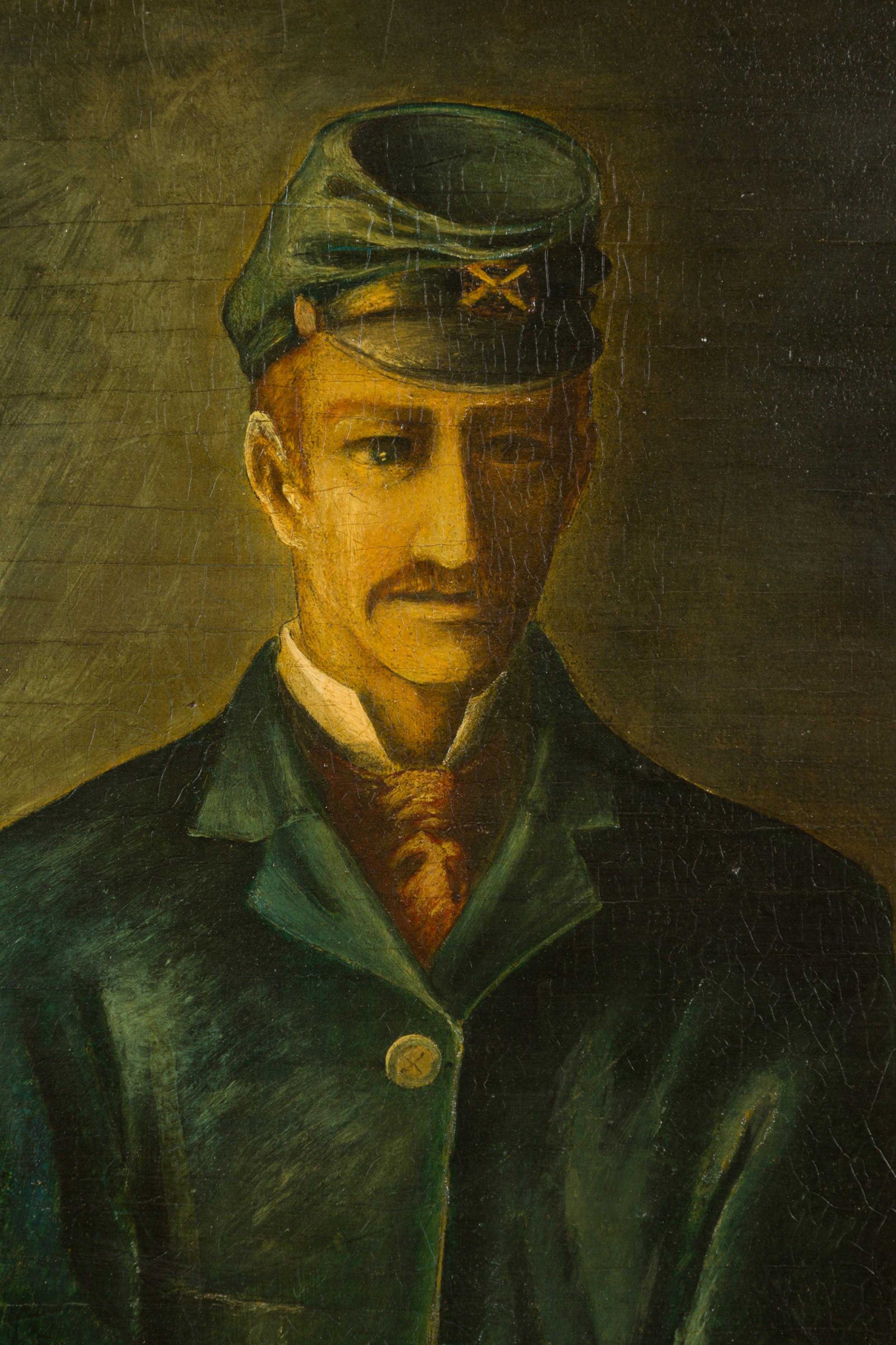Américain Robert Springfels, portrait d'un soldat de style victorien américain, 1941 en vente