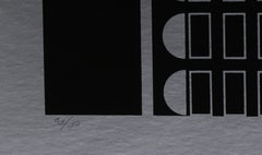 A. Silver, serigrafia astratta geometrica su lamina di Robert Squieri