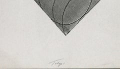 Tokyo 2, serigrafia astratta geometrica di Robert Squeri