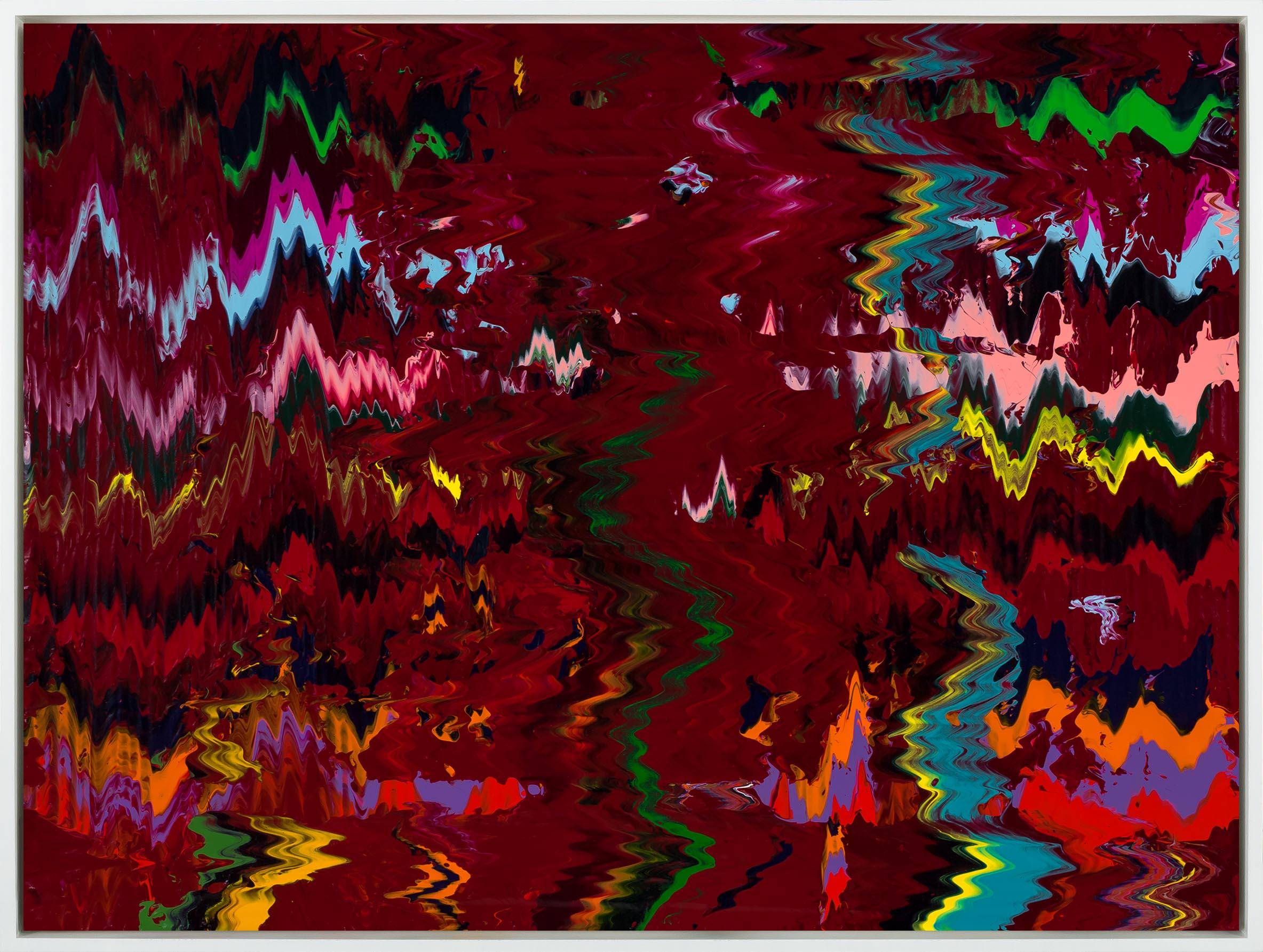 Across the Crimson Divide (Schwarz), Abstract Painting, von Robert Standish