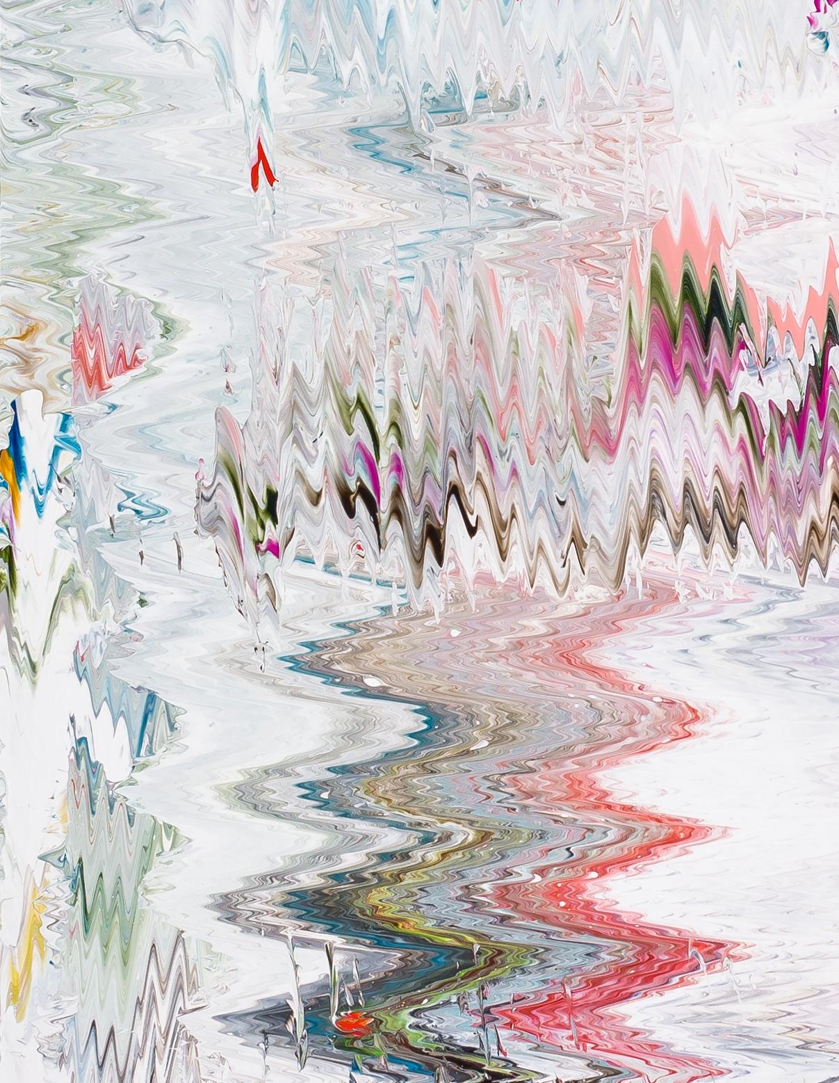 Conversations - Gray Abstract Painting by Robert Standish