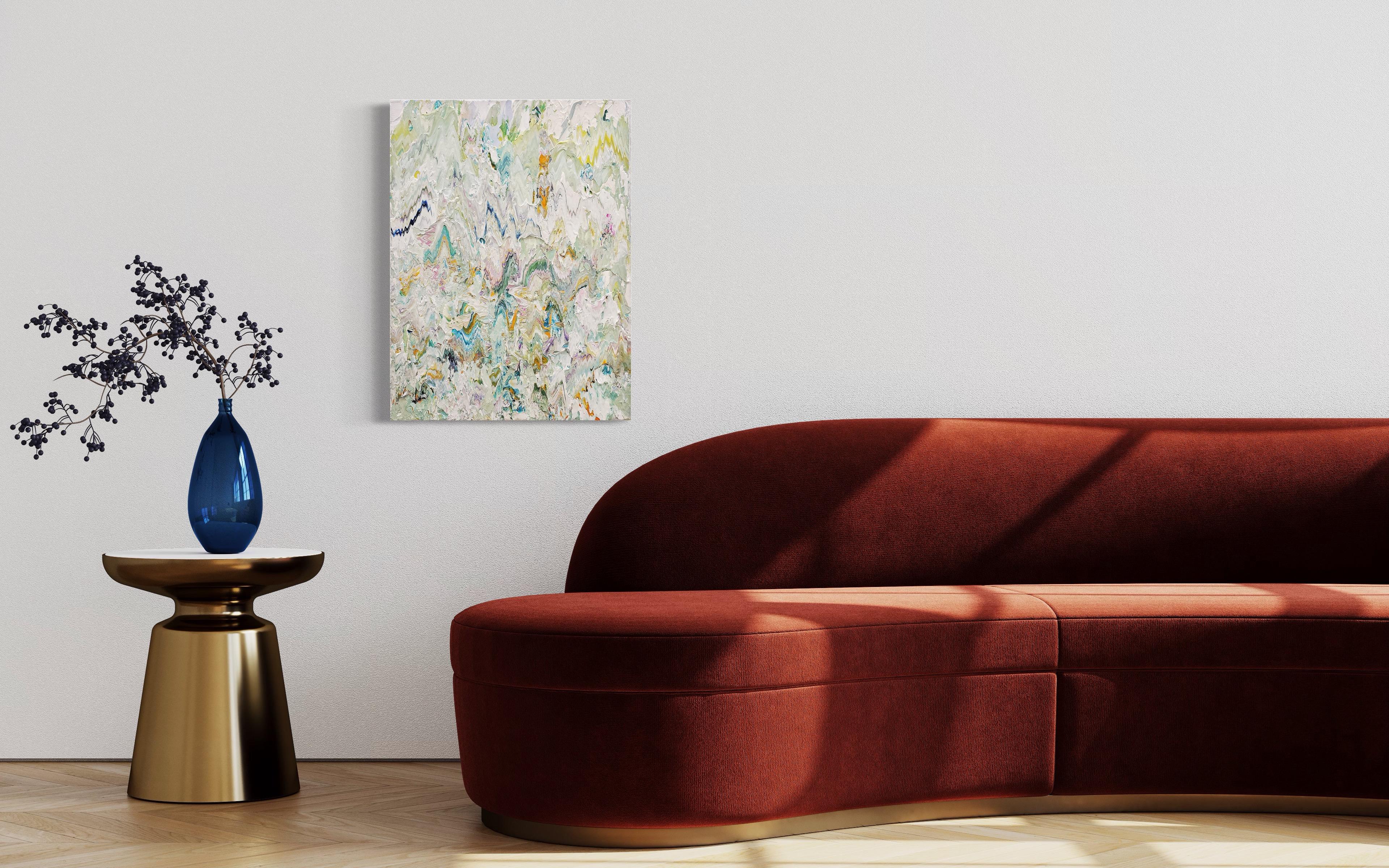 Minimalistisches, strukturiertes Acrylgemälde „Fifth Impression“ von Robert Standish im Angebot 5