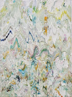 Peinture à l'acrylique texturée minimaliste « Cinquième impression » de Robert Standish
