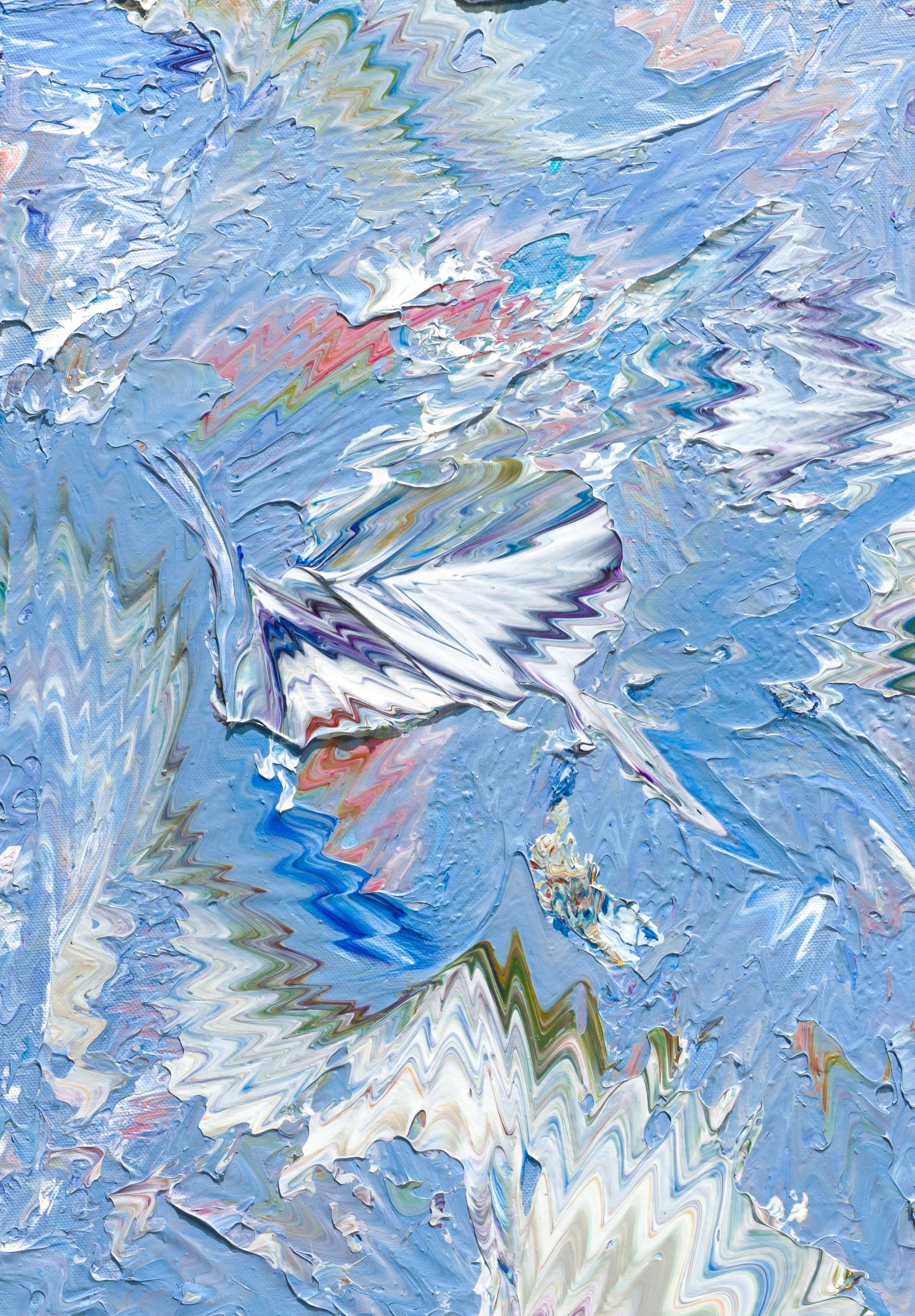 Dans le vent bleu - Abstrait Painting par Robert Standish