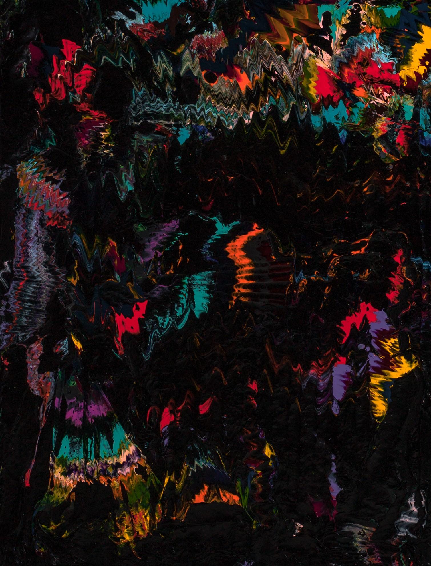 Luminiferous (#2) (Schwarz), Abstract Painting, von Robert Standish