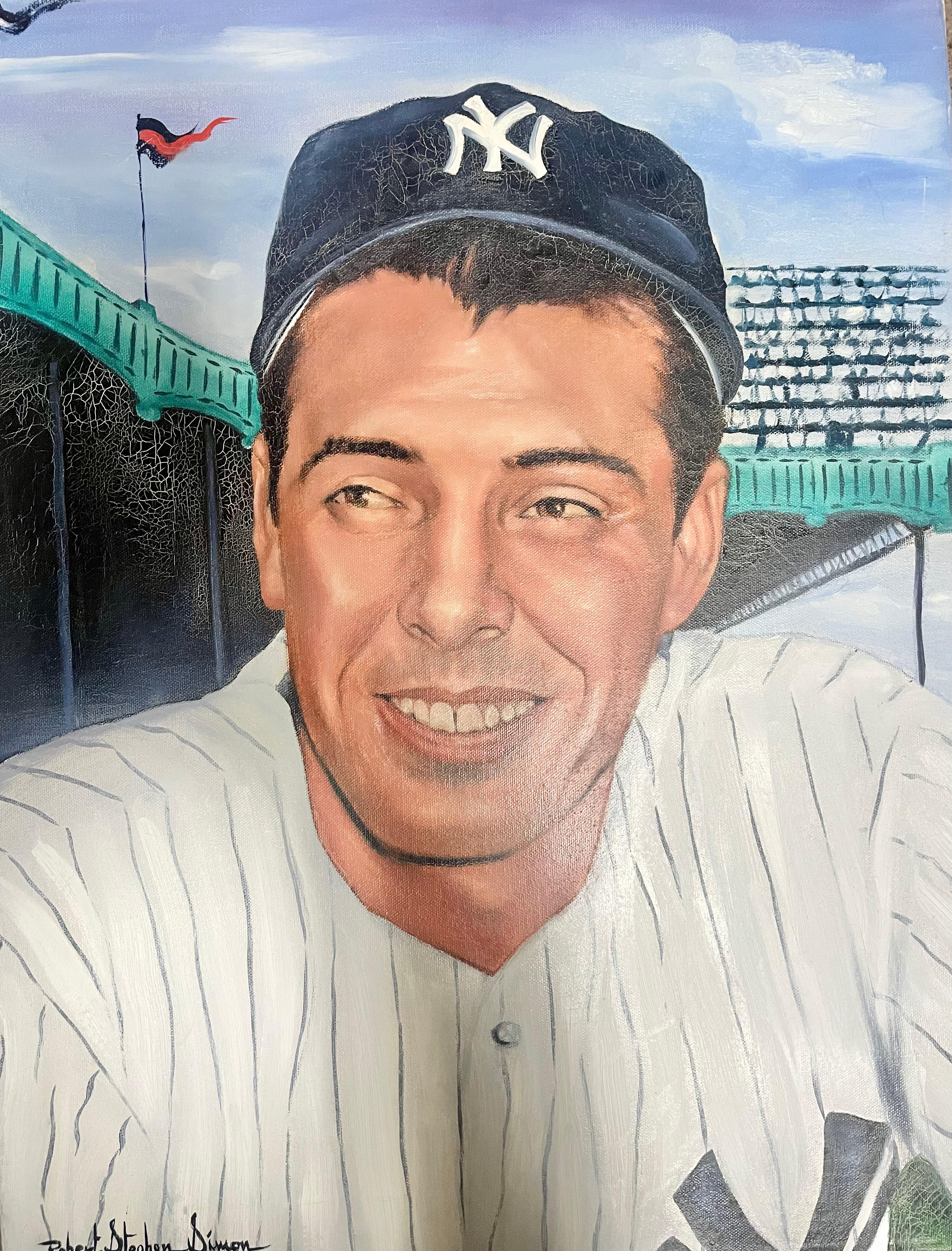 "Joe DiMaggio" - Painting di Robert Stephen Simon