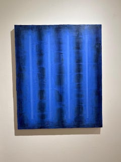 Blue Lights II, 2022, peinture à l'huile abstraite et vibrante