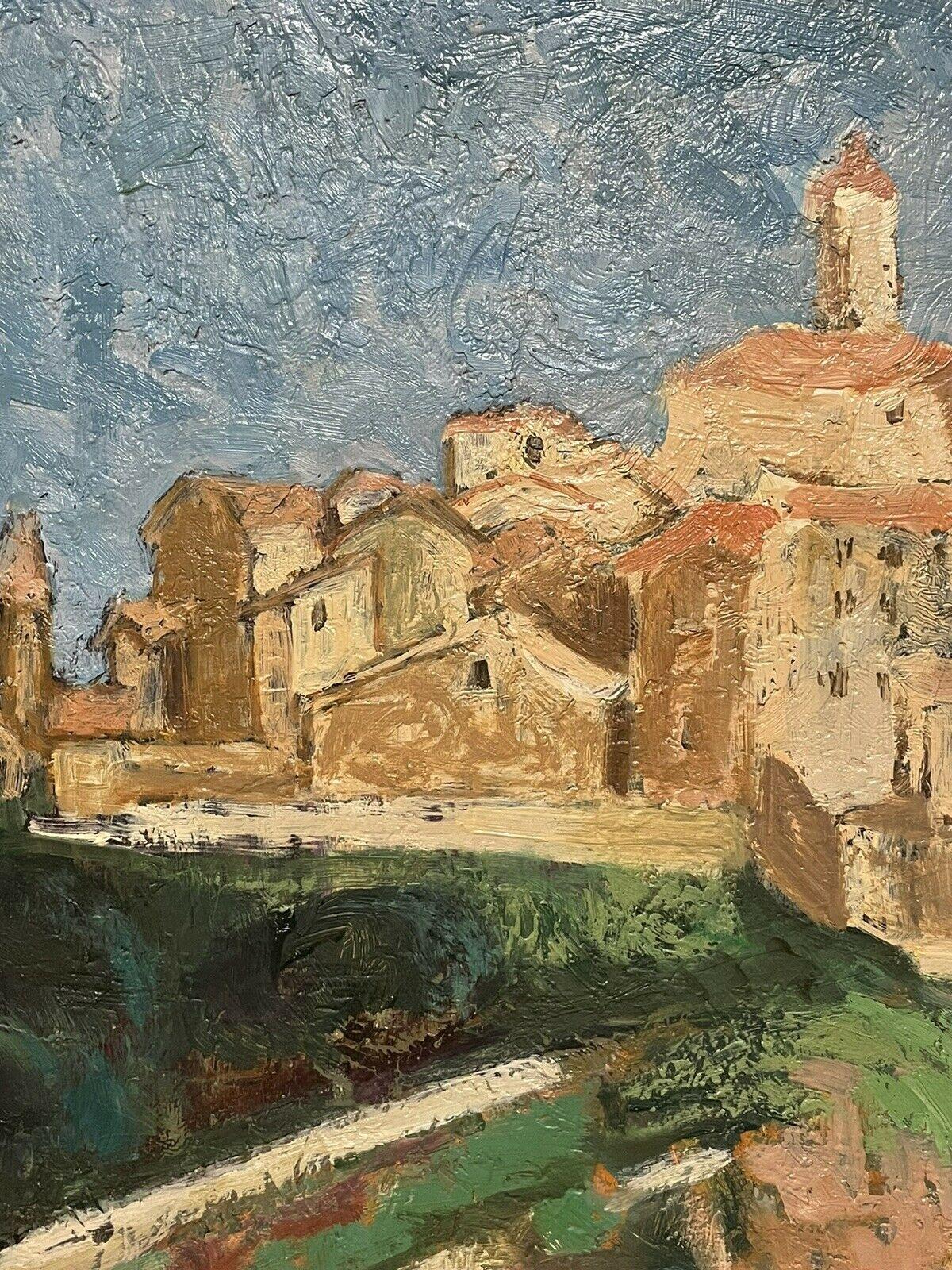 Artist/ School: Robert SURCOUF (1915-2012) signed and titled verso

Title: Tourettes sur Loup (French Cote d'Azur)

Medium:  oil painting on canvas, unframed

Size:   painting: 23.5 x 32 inches

Provenance: from a private collection in France.