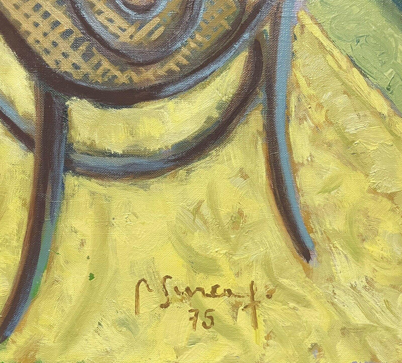 Robert SURCOUF (1915-2012) Enorme óleo modernista francés firmado - Escena interior en venta 2