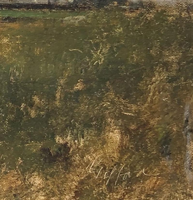 Bauernhaus in Neuengland – Painting von Robert Swain Gifford