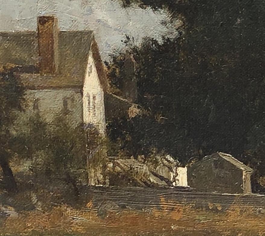 Bauernhaus in Neuengland (Schule von Barbizon), Painting, von Robert Swain Gifford