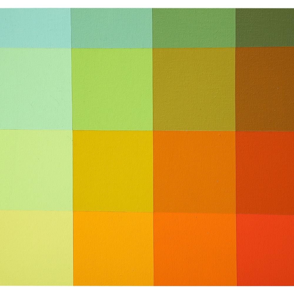 Pintura de Robert Swain, Abstracto, Acrílico sobre lienzo, Rosa, Azul, Verde, Firmado en venta 2