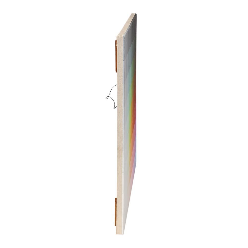 Pintura de Robert Swain, Abstracto, Acrílico sobre lienzo, Rosa, Azul, Verde, Firmado en venta 10