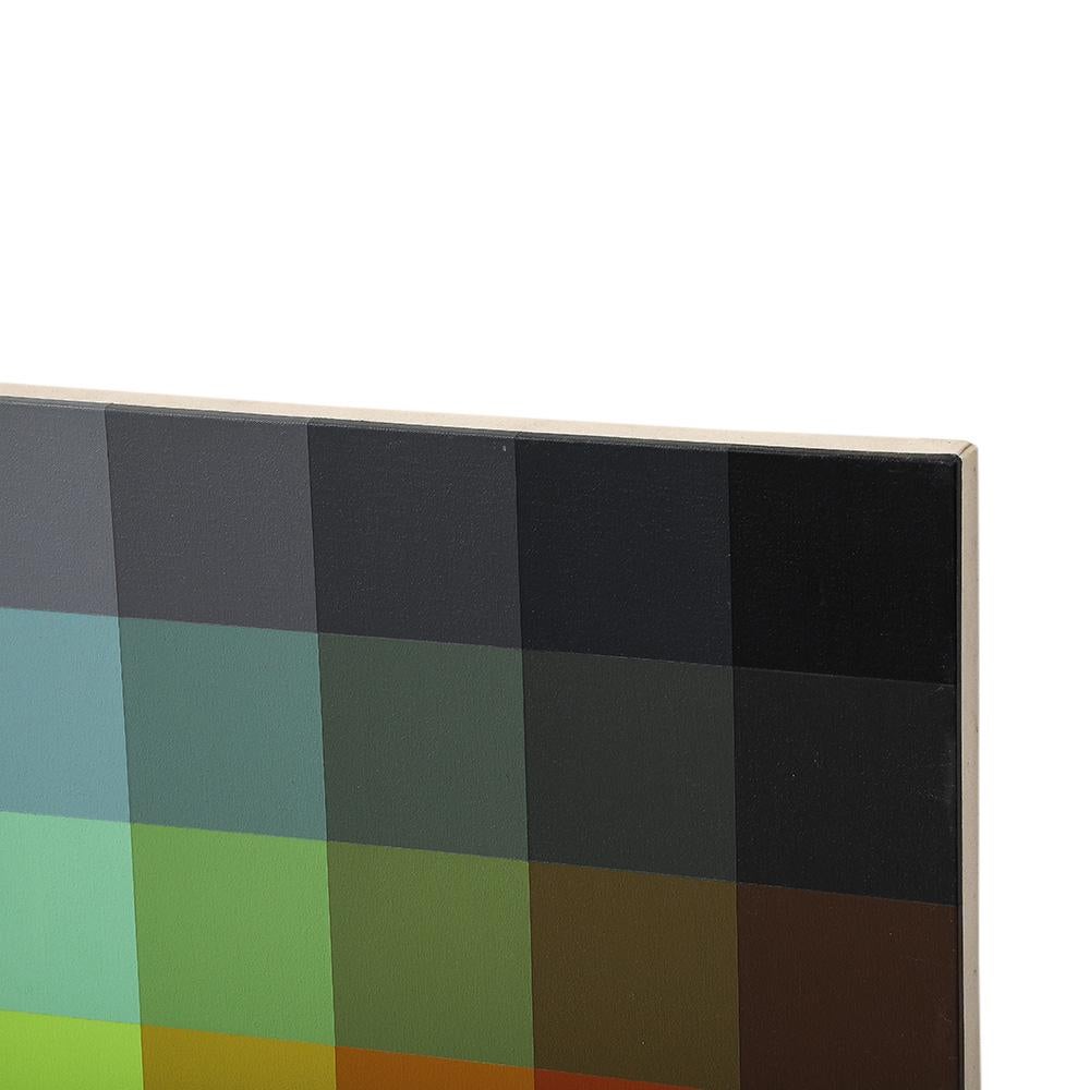 Pintura de Robert Swain, Abstracto, Acrílico sobre lienzo, Rosa, Azul, Verde, Firmado en venta 1