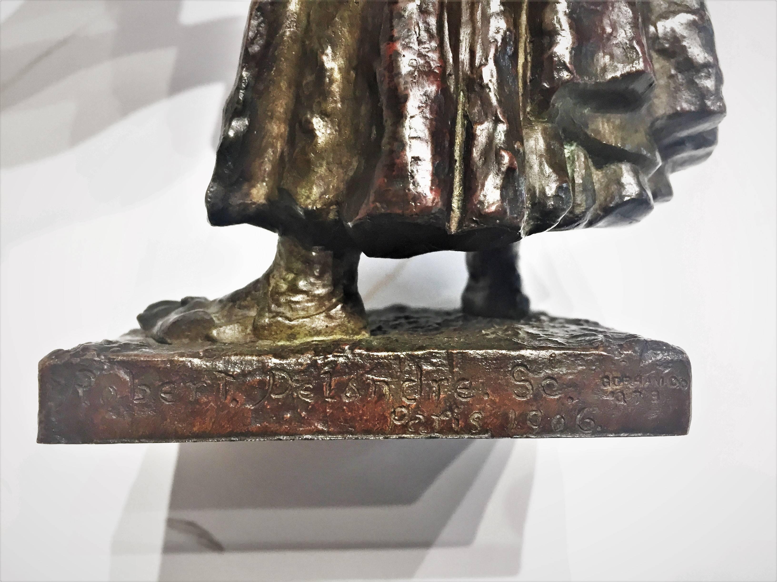 Robert T. Delandre & Gorham Gießerei, Ein Rover, Skulptur aus patinierter Bronze, 1906 (Patiniert) im Angebot