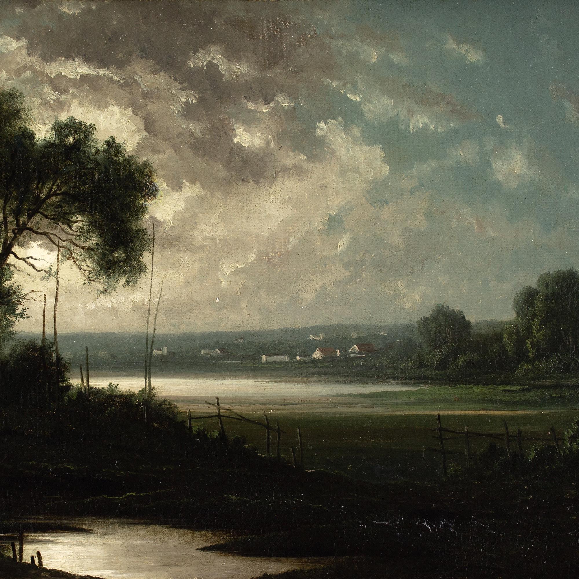 Robert T Stuart, Flusslandschaft, Abend Mood im Angebot 6
