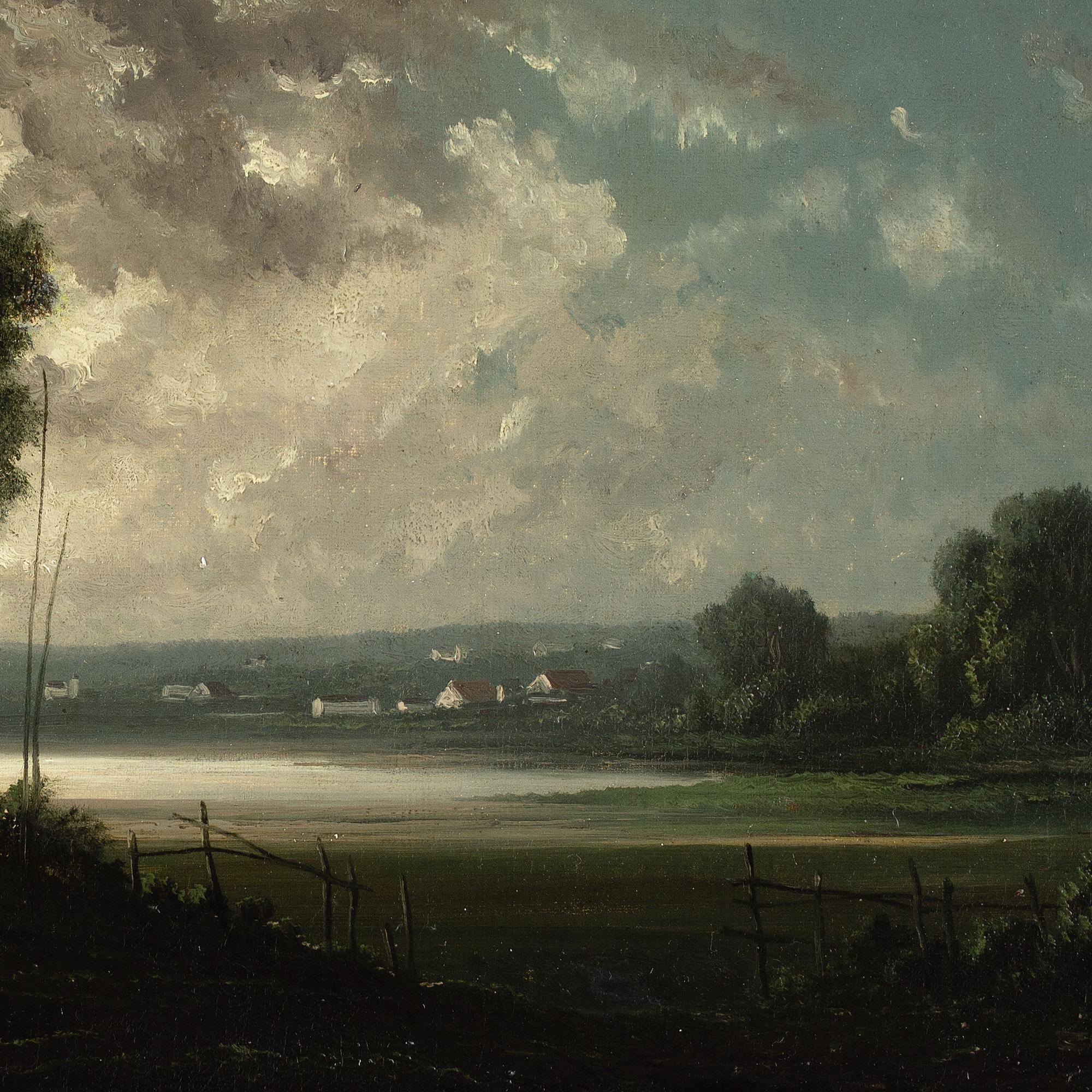 Robert T Stuart, Flusslandschaft, Abend Mood im Angebot 8