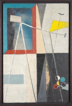 Untitled - Original oil on canvas by American architect Robert Tague, 1948