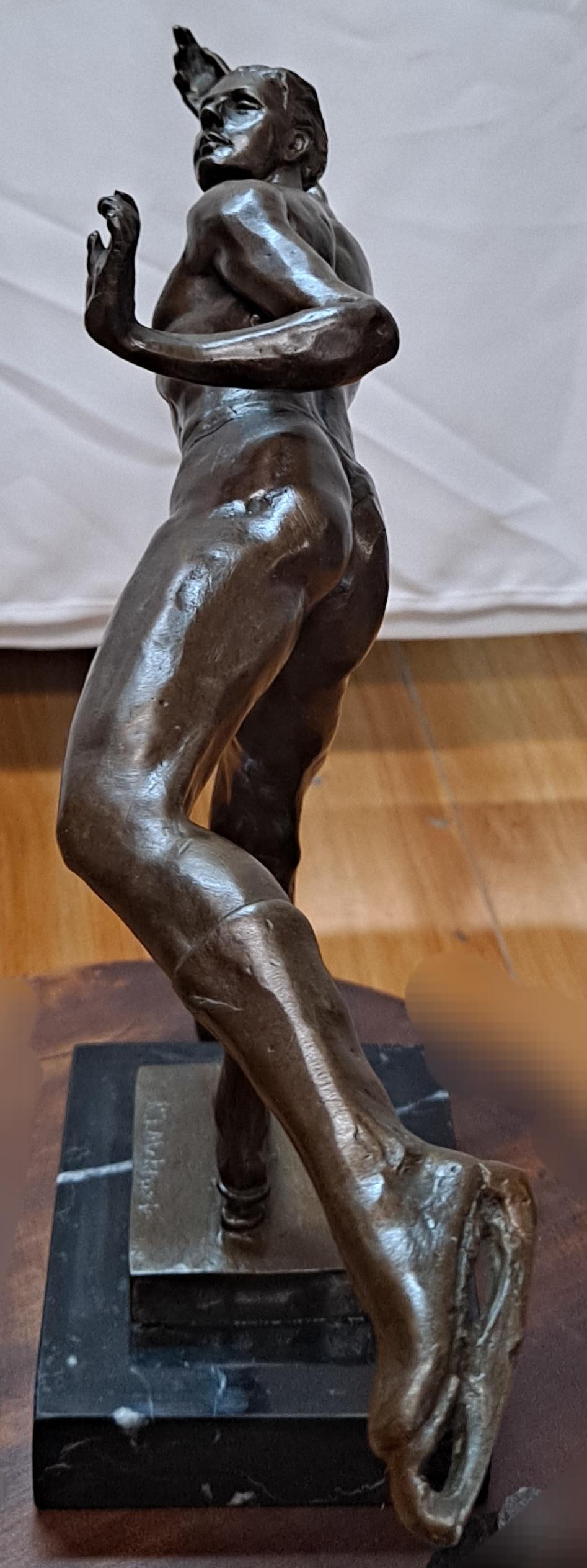 20th Century Robert Tait McKenzie Ice Skating Bronze Sculpture   16
