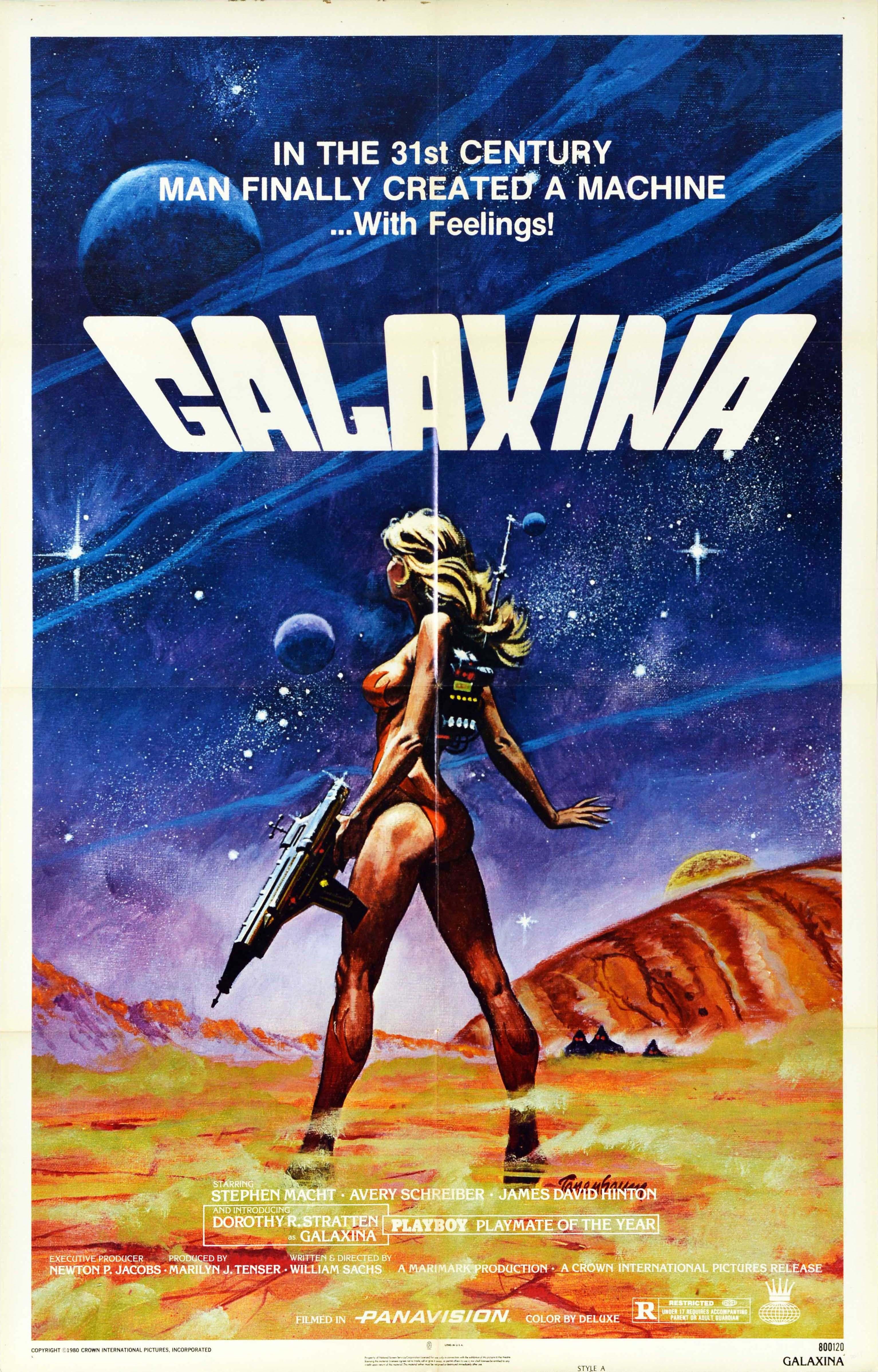 Robert Tanenbaum Print - Original Vintage Film Poster Galaxina Dorothy Stratten Playboy SciFi Movie Art