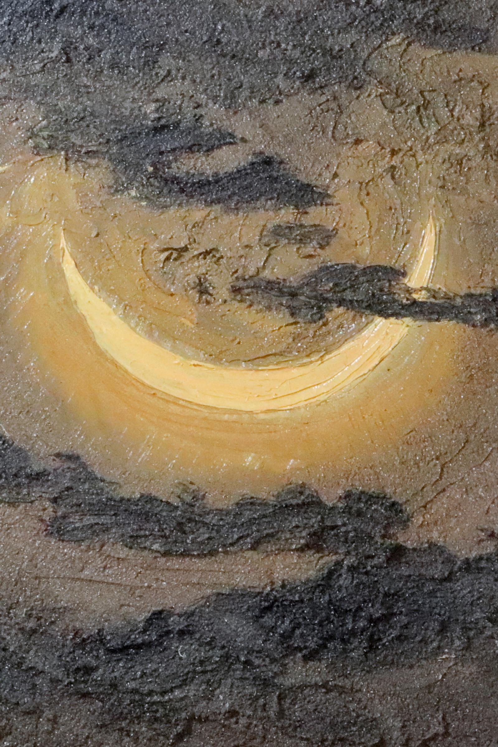 Crescent Moon, Ölgemälde  – Painting von Robert Terry