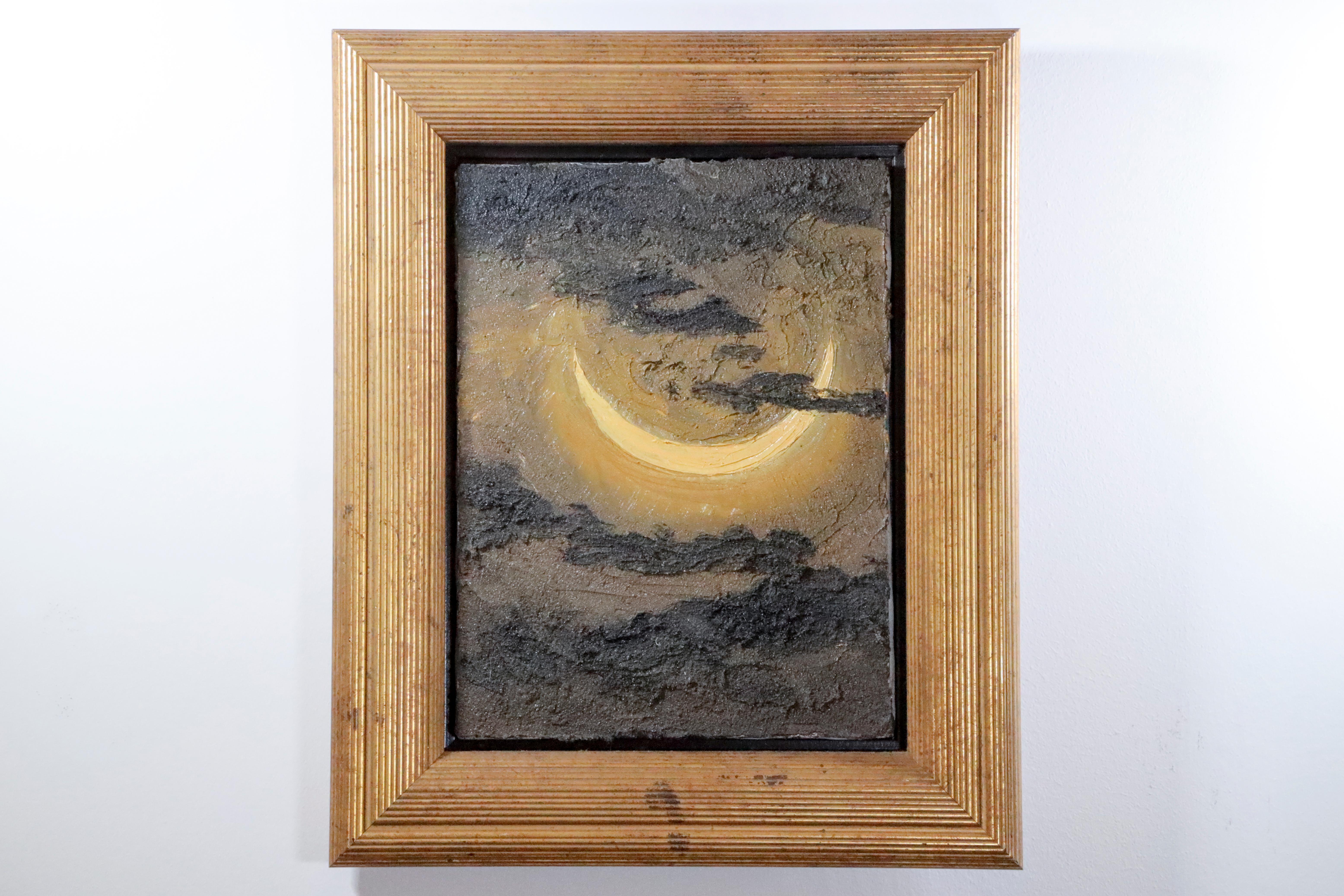 Robert Terry Landscape Painting - Crescent Moon Oil Painting 