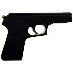 Robert The Hand Cut Book Gun Sculpture Signed Make Your Schools Work, 1996