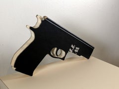 Robert The Hand Cut Book Gun Sculpture We Reach the Moon Wilford, 1996
