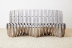 Robert Tiffany Organic Modern Teak Cantilever Bench