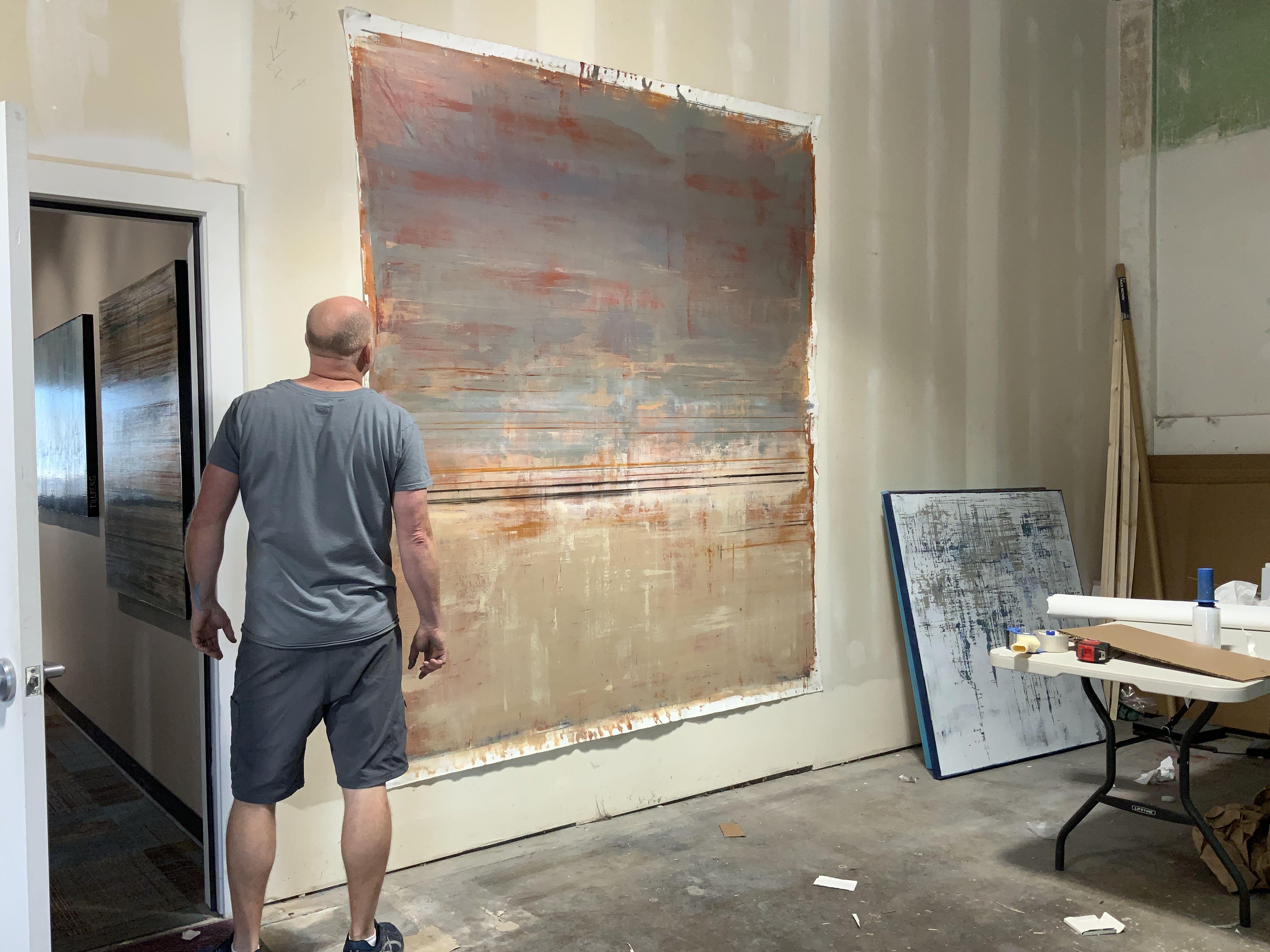 Sogno ad occhi aperti nel sud-ovest, Pittura, Acrilico su tela - Abstract Painting Grigio di Robert Tillberg