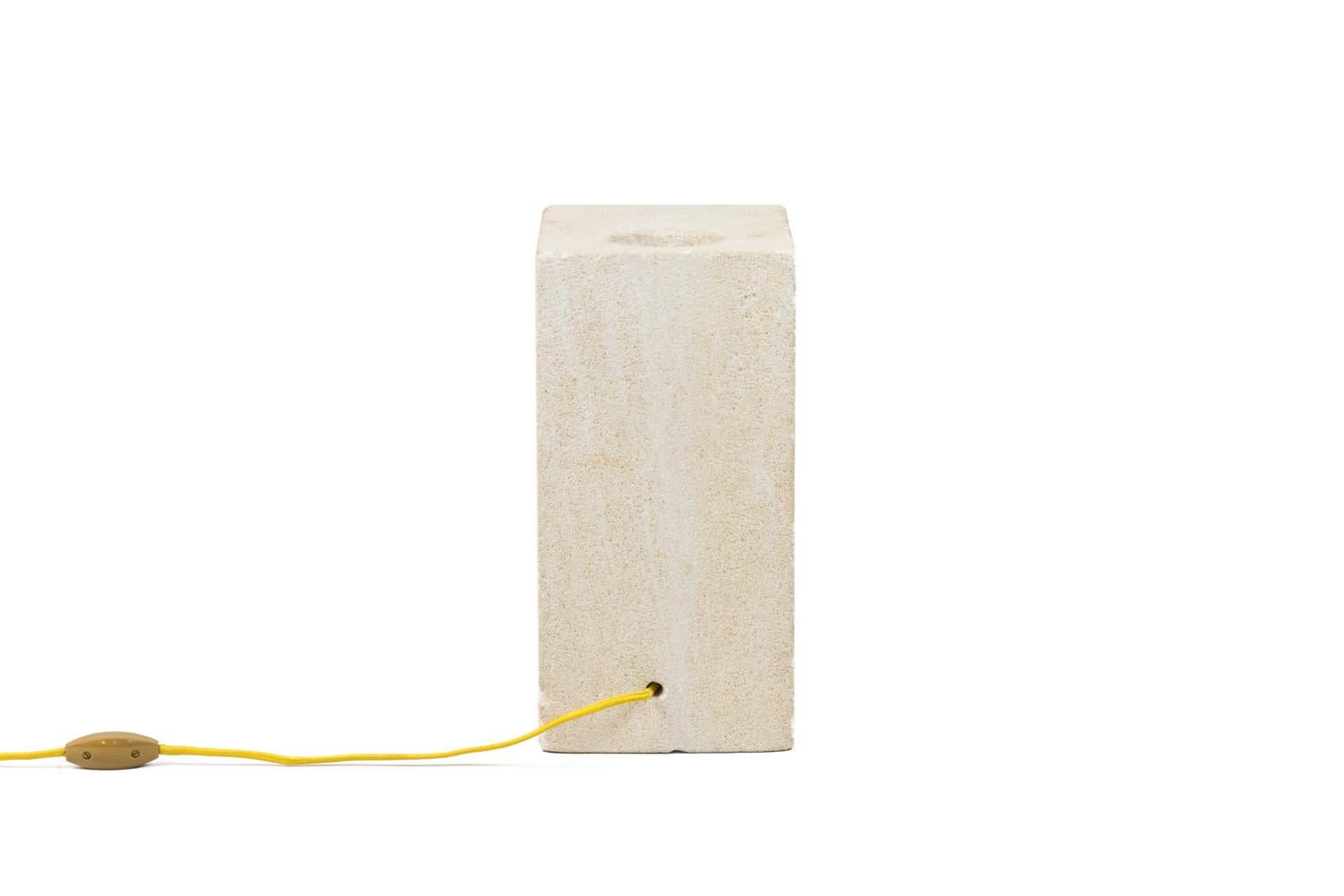 Robert Tormos, Lamp in Natural Stone, 1970s In Good Condition In Saint-Ouen, FR