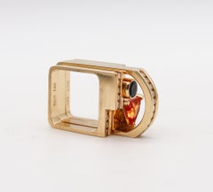 Robert Trisko Rings Trio In 14Kt Gold 3.25 Ctw Diamonds Sapphires & Spessartite