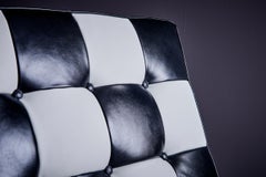 Robert & Trix Haussmann RH-301 De Sede Lounge Chair Pair black & white leather