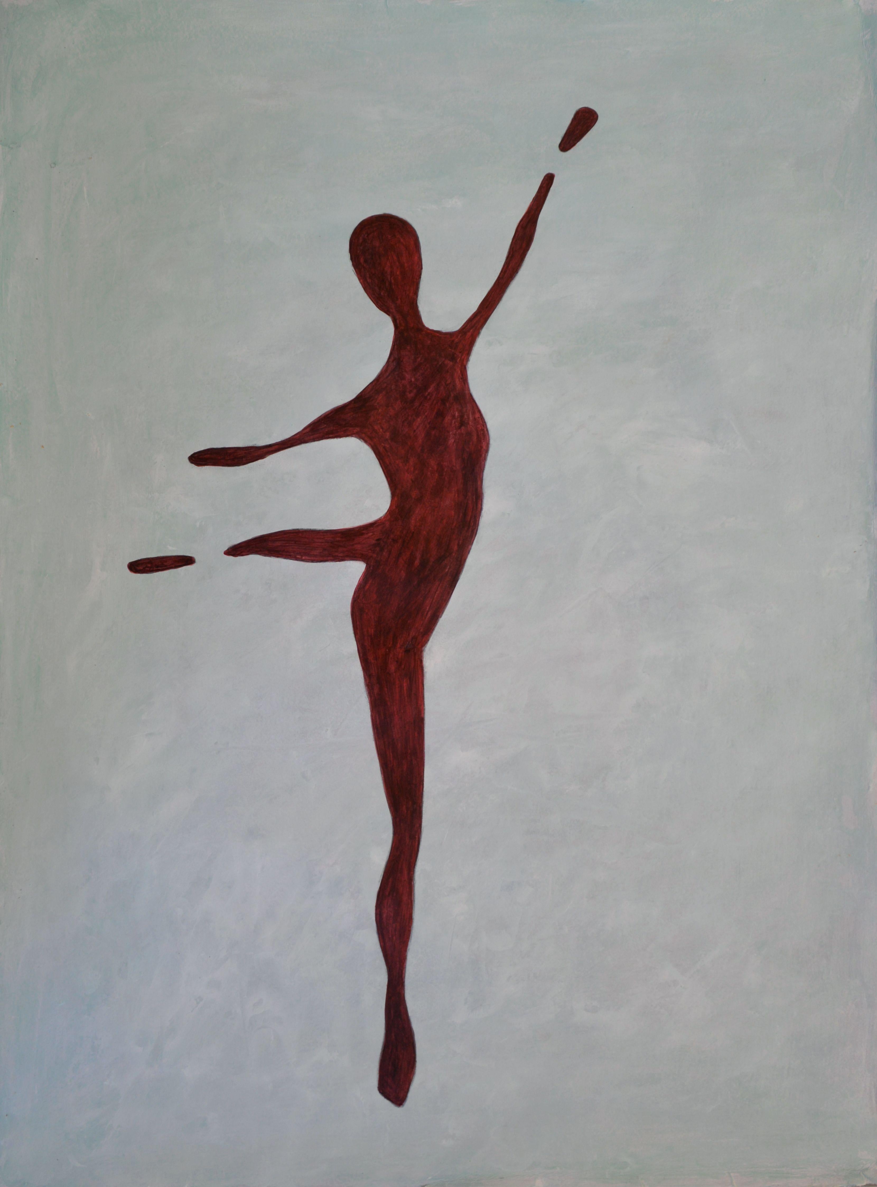 Robert van Bolderick Figurative Painting - Ballet Pose Vl, Painting, Acrylic on Paper