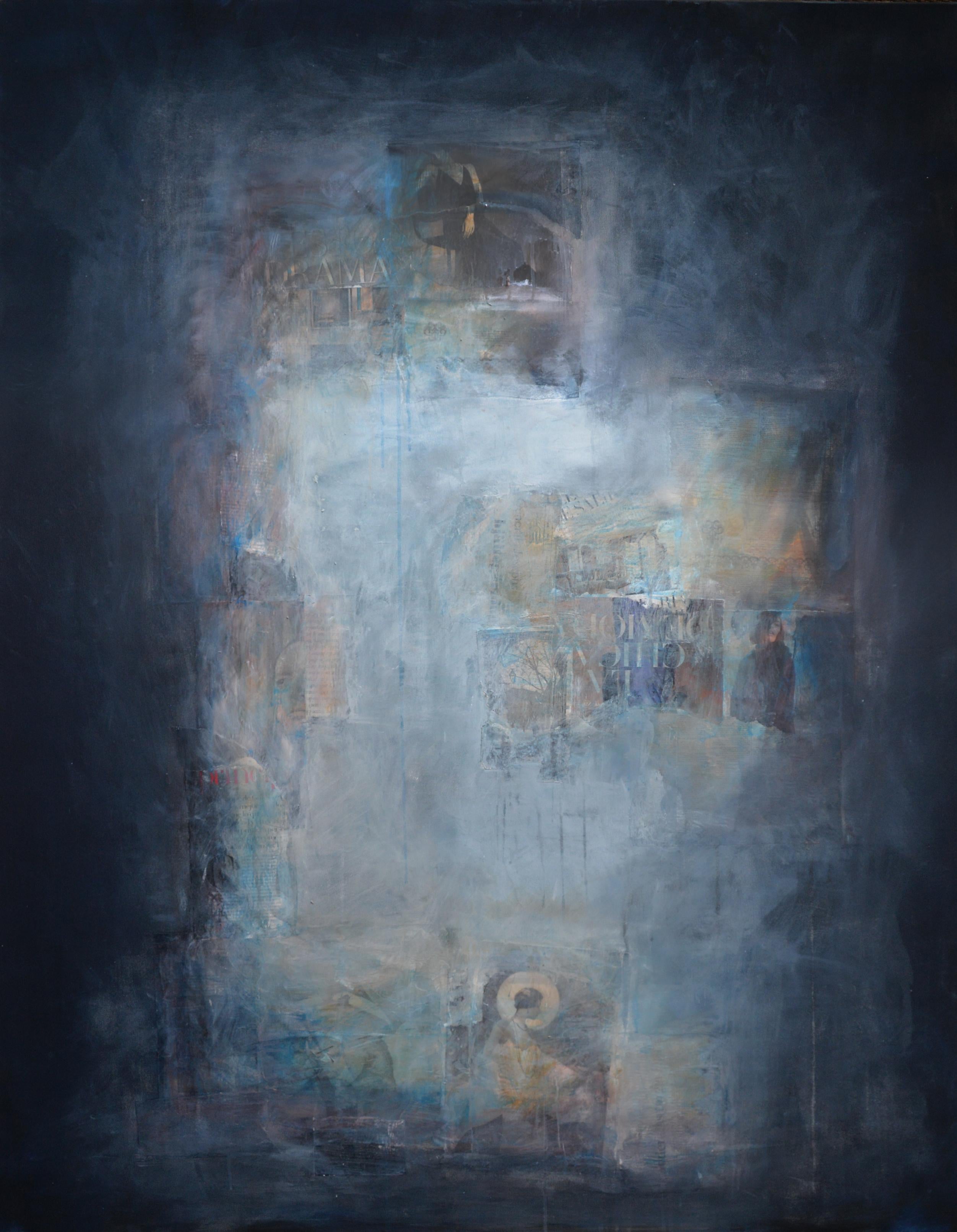 Robert van Bolderick Abstract Painting - Drama, acrylic and mixed media abstract painting