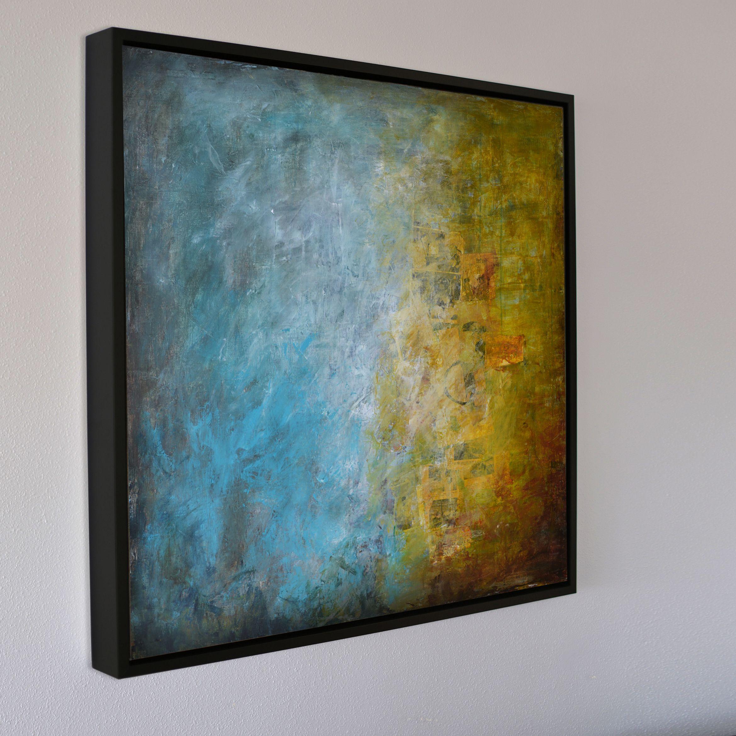 Robert creates paintings notable for their texture, and sculptural presence with layers of impasto paint. His richness of palette and his use of strong colors that he put on linen canvas, creates a compelling work of mixed media art by which the