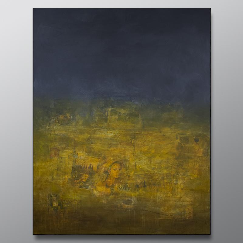 Revolution Aromatica, Acrylic, abstract landscape - Painting by Robert van Bolderick