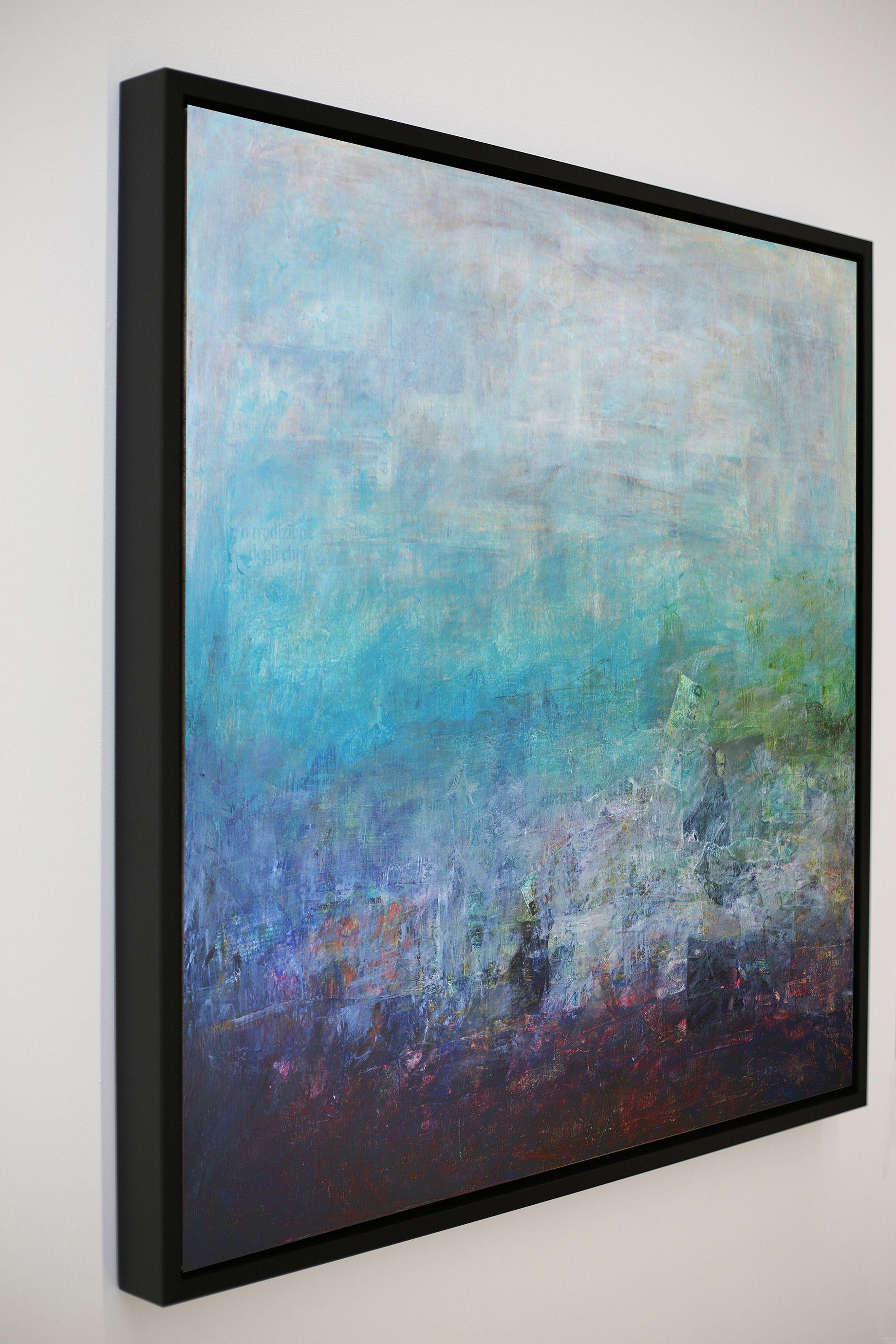 Martedì, Pittura, Olio su tela - Abstract Painting Blu di Robert van Bolderick