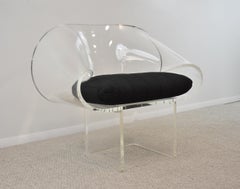 Robert Van Horn Sedia da salotto a nastro in lucite