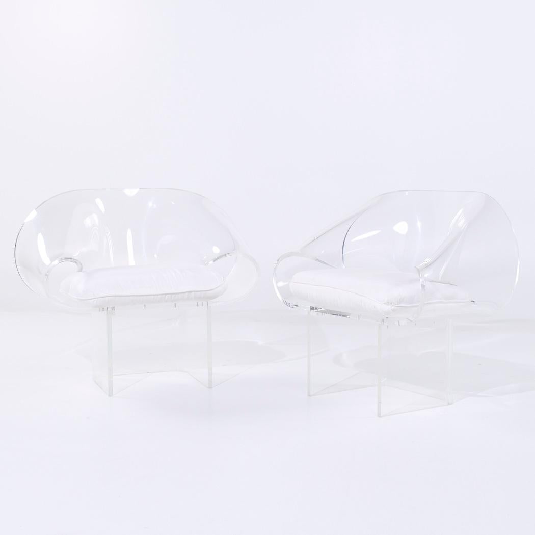 Americano Robert Van Horn - Sedie a nastro in lucite del metà secolo - Coppia in vendita