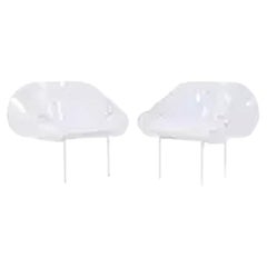 Robert Van Horn Mid Century Lucite Ribbon Chairs - Pair